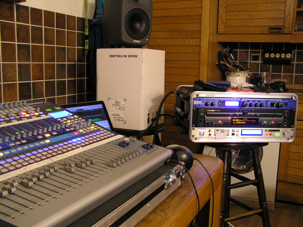 Opnameset in de keuken van het Bluesmoose Cafe