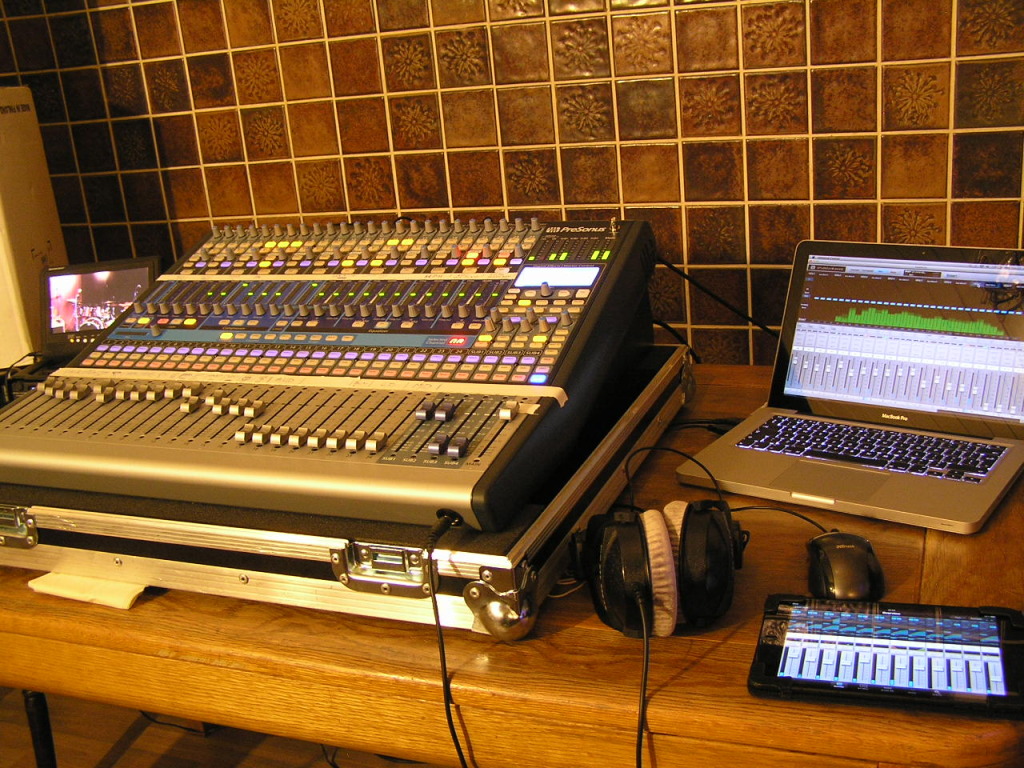 Opnameset in de keuken van het Bluesmoose Cafe