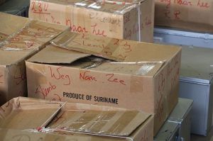 Dozen met verzegelde stembiljetten