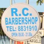 Paramaribo - Ormosiastraat - Barbershop uithangbord