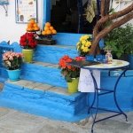 Samos - Vourliotes - Blue chairs